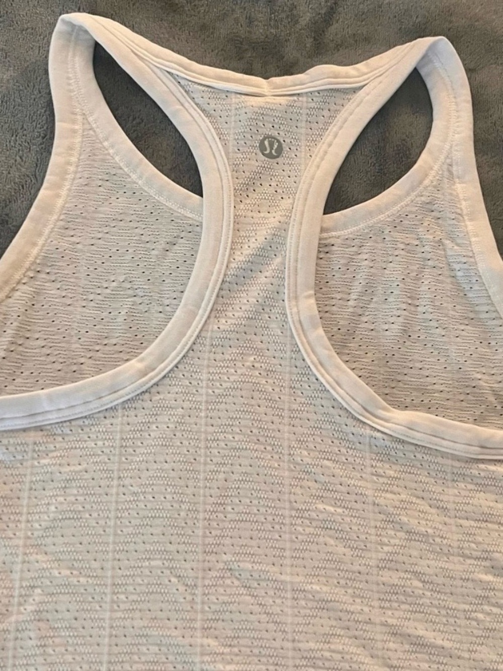 lululemon athletica White Ribbed Racerback Tank - Picture 2 of 3